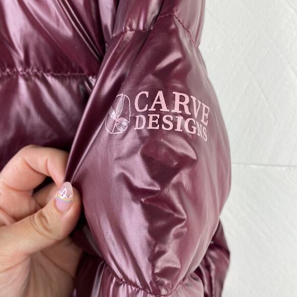 CARVE DESIGNS Maroon Mulberry Portillo Down Water Resistant Jacket Coat Size XS - Picture 11 of 16